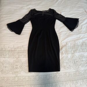 Calvin Klein Elegant Black Mesh Dress